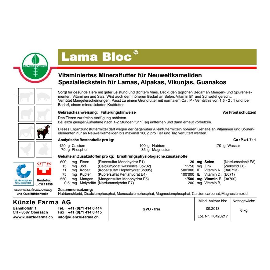 Künzle Farma Bloc lamas
