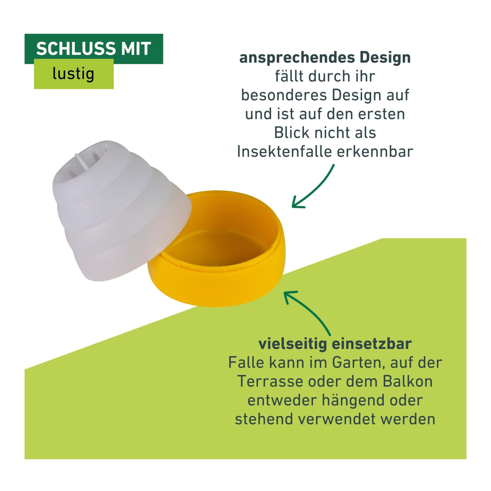 Windhager Piège décoratif à guêpes ou mouches - jaune