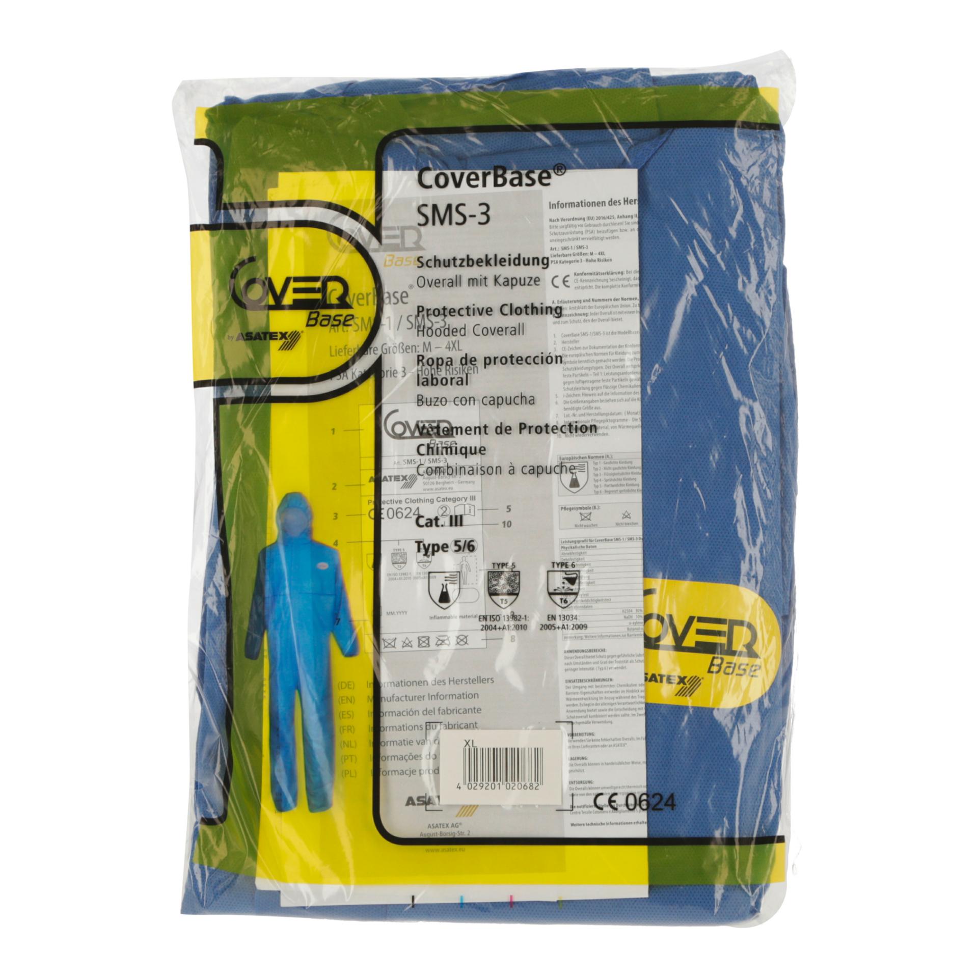Kerbl CoverBase Overall Chemieschutz, 3-lagig, 55g/m² - blau
