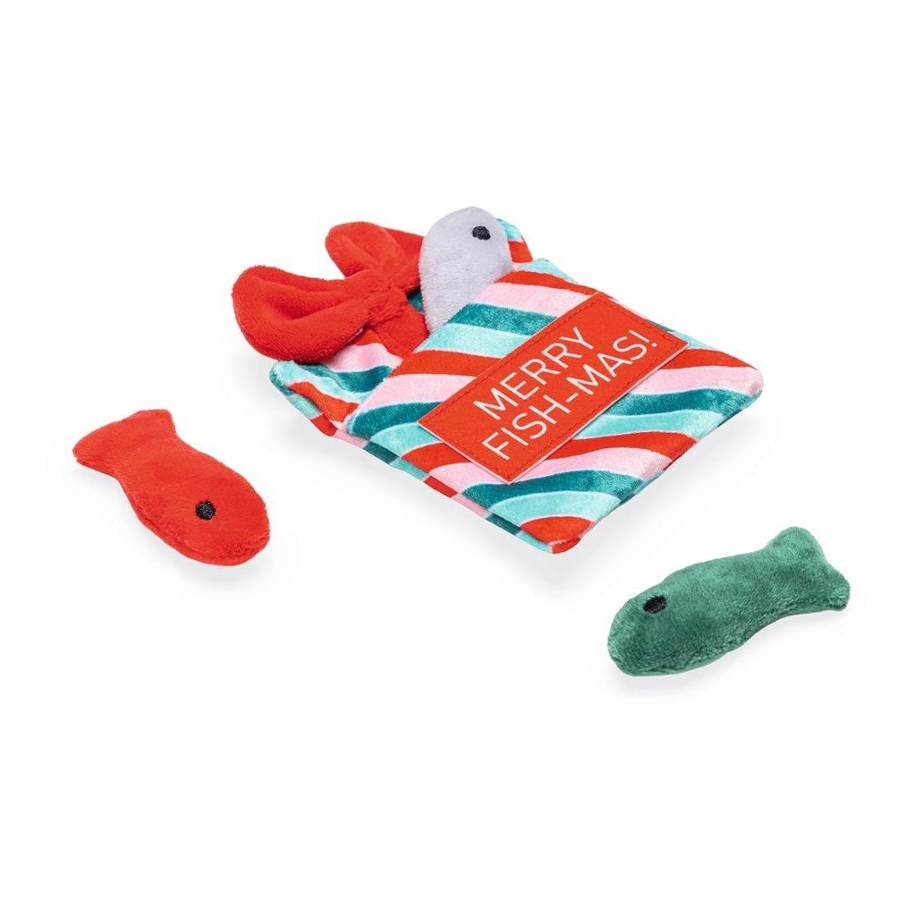 Beeztees Katzen Weihnachtsgeschenk mit Fischen
