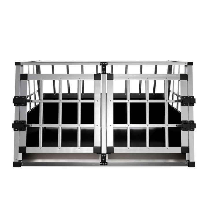 Hauptner Hundetransportbox aus Aluminium Grösse L-X Schwarz