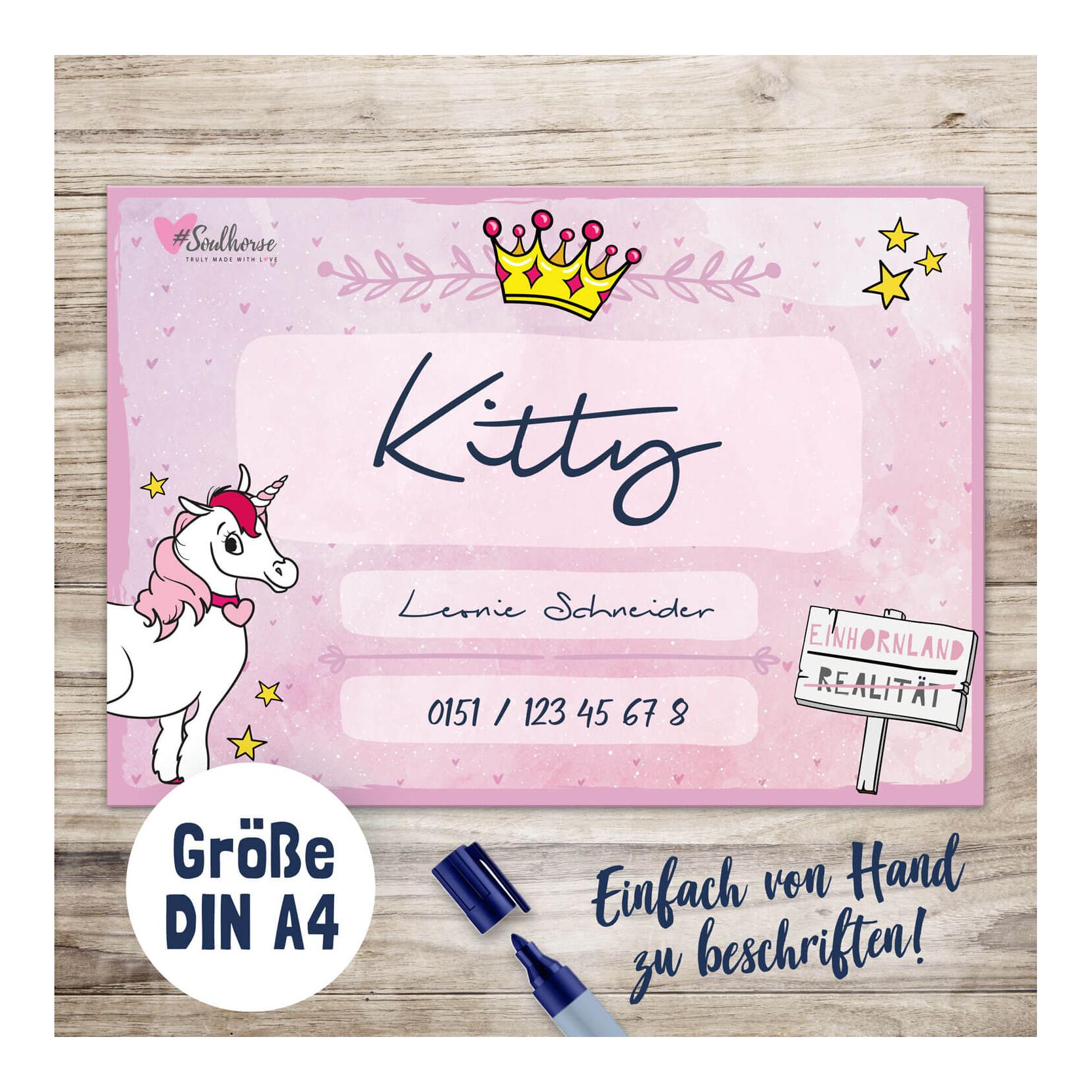 Soulhorse Boxenschild “Prinzessin” Rosa