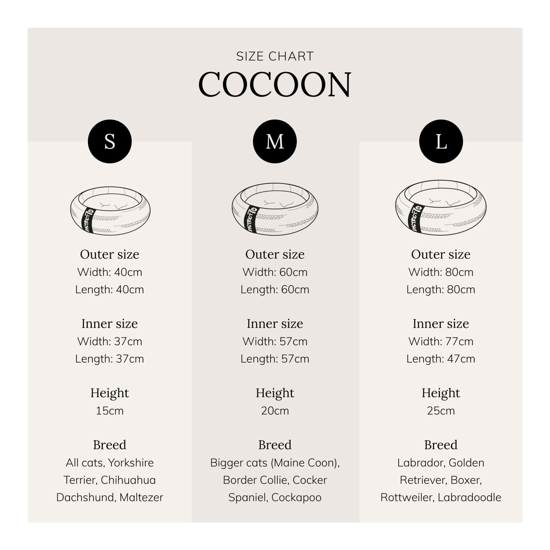District70 Hundebett Cocoon Natural