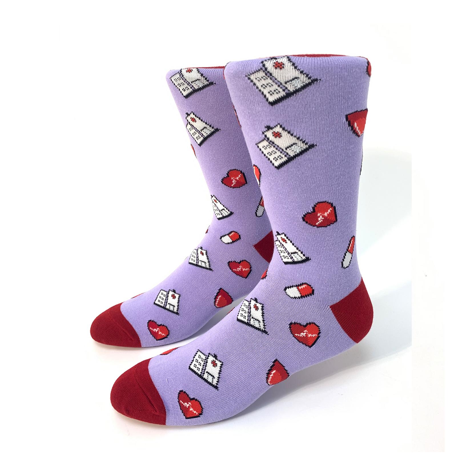 Schwesternsocke Pille & Herzschlag