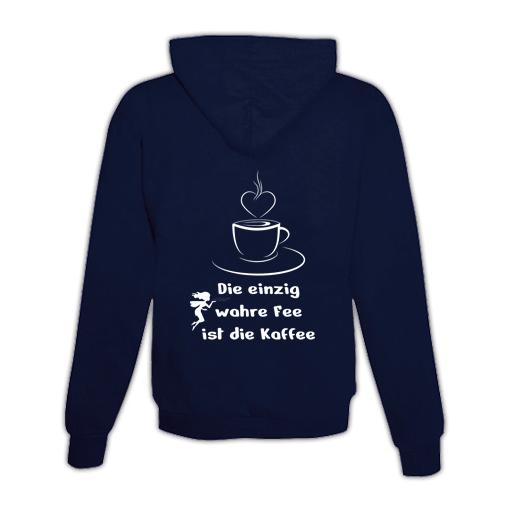 Hoodie mit Zipper Kaffee Fee Unisex