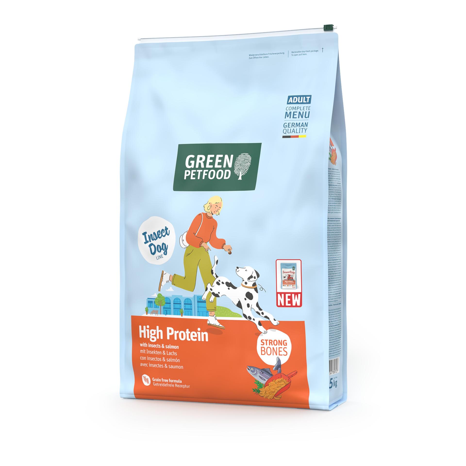 Green Petfood Dog High Protein mit Insekten