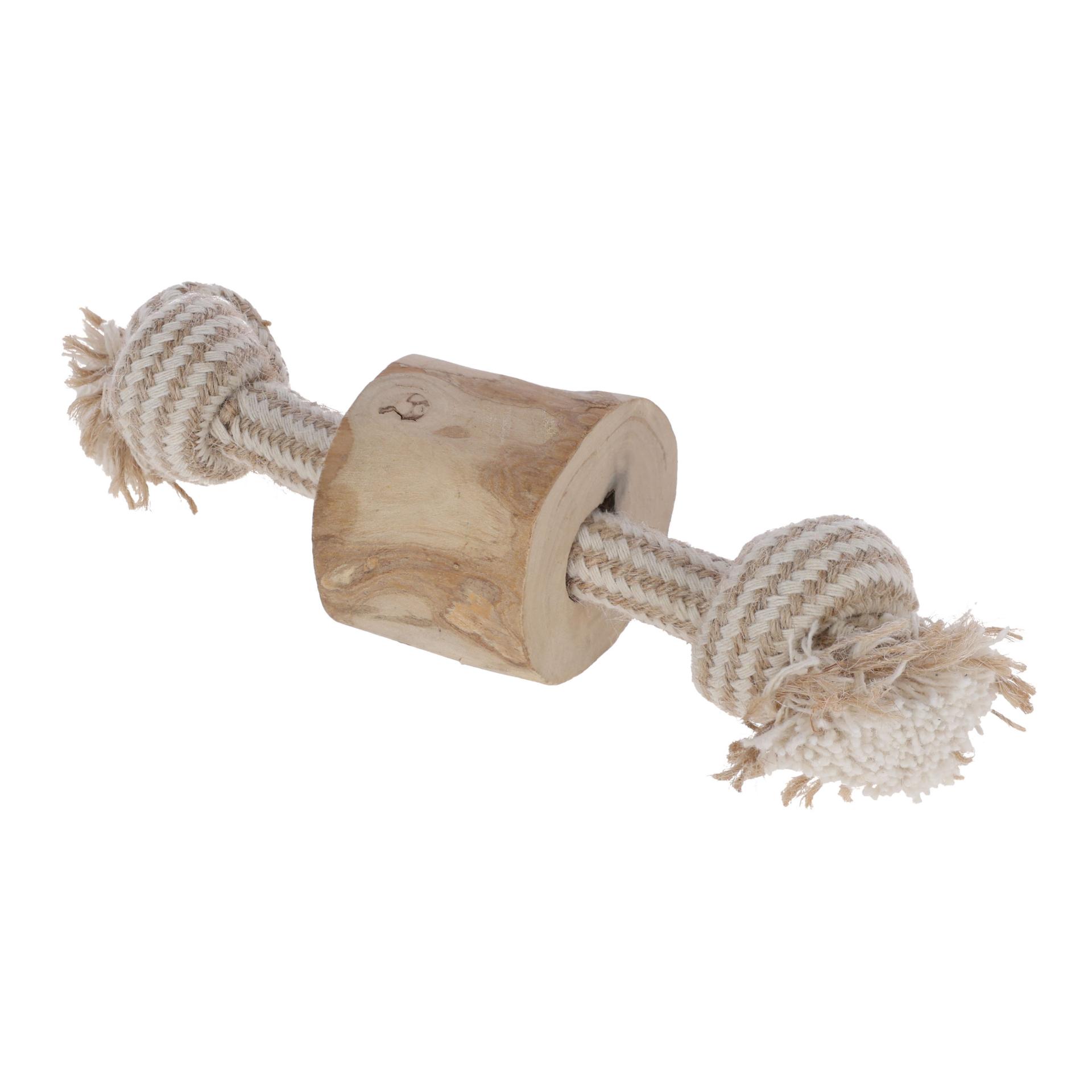Kerbl Pet Haltère, jute/coton, avec bois de caféier