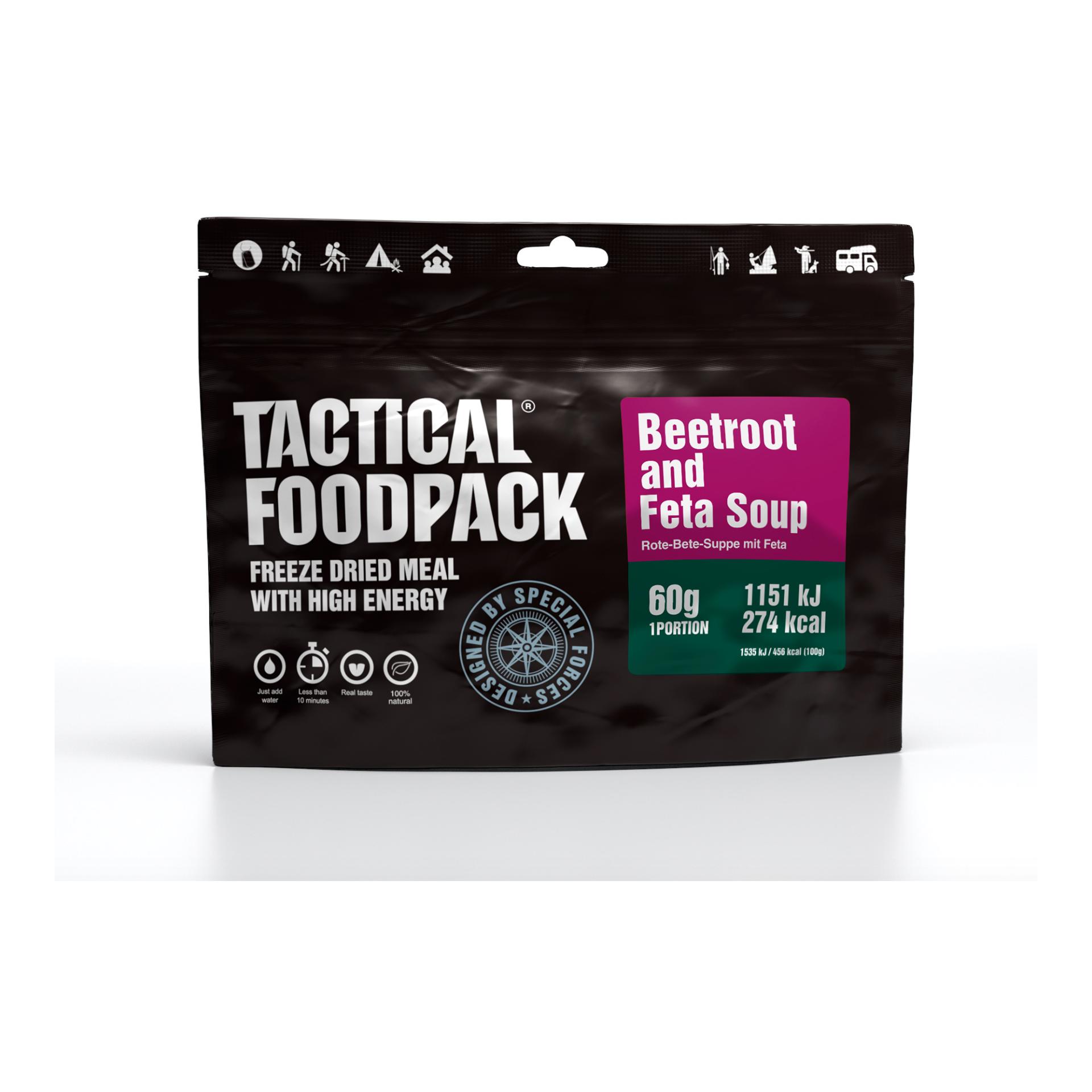 Tactical Foodpack Beetroot and Feta Soup Schwarz