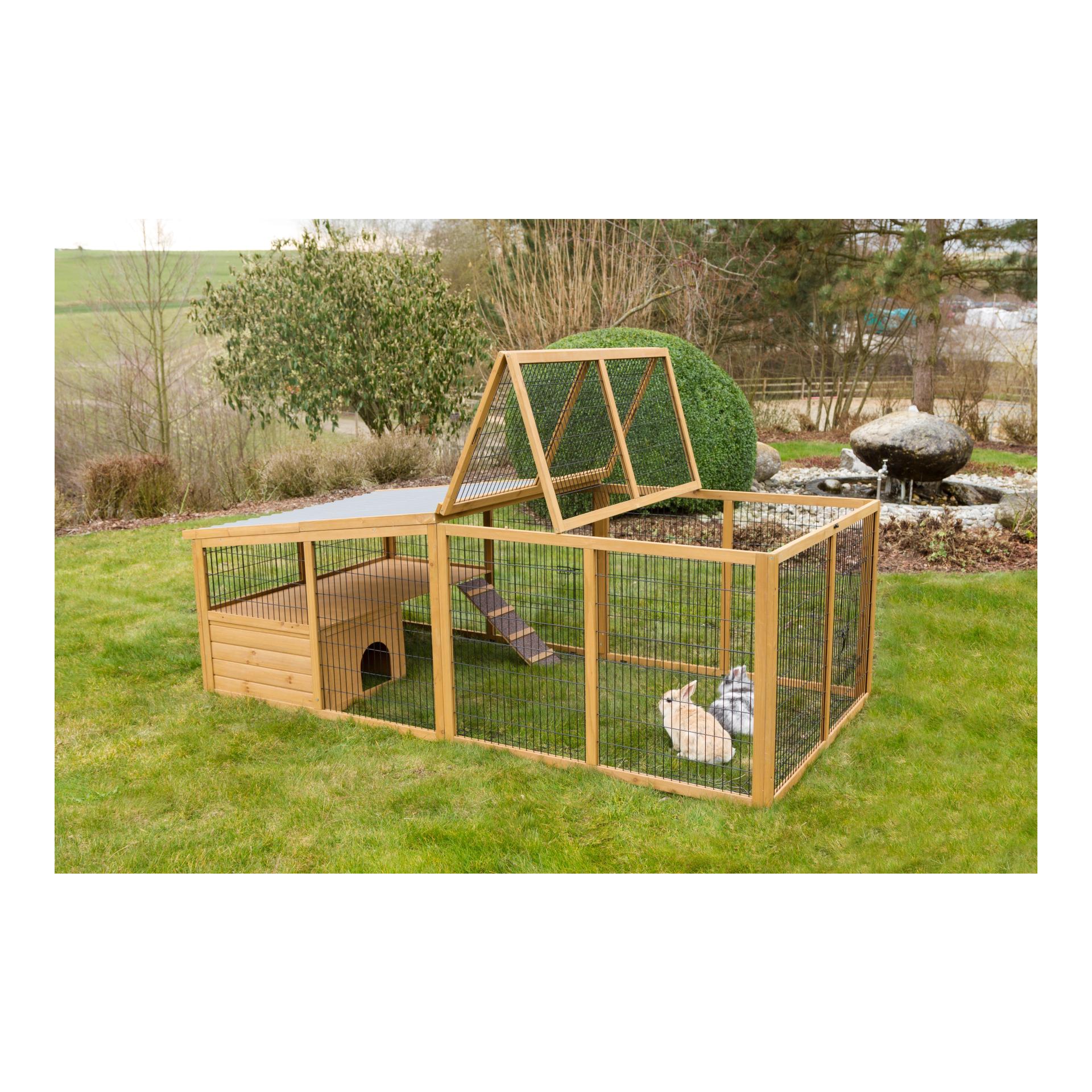 Kerbl Pet Freilaufgehege mit Ausbruchsperre holz