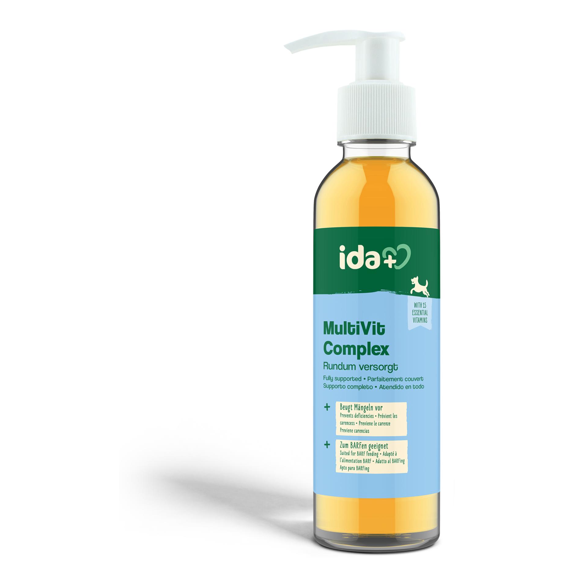 IdaPlus Jus multi-vitaminé pour chiens – 17 vitamines importantes pour les chiens