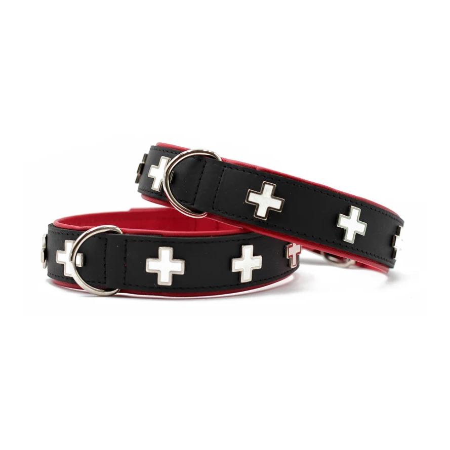 Maul Lederwaren Hundehalsband Schweizer Kreuz