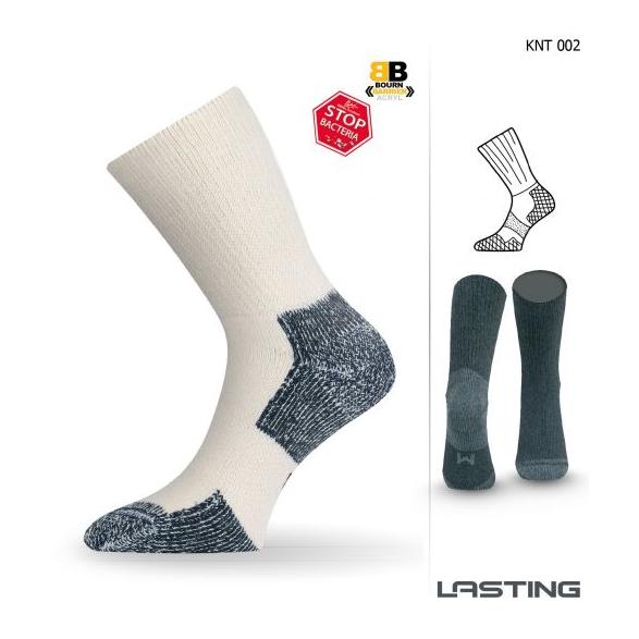 Chaussettes de randonnée pour l'hiver KNT - blanc/gris
