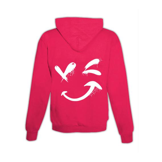 Pull à capuche Smiley clin d’œil unisexe