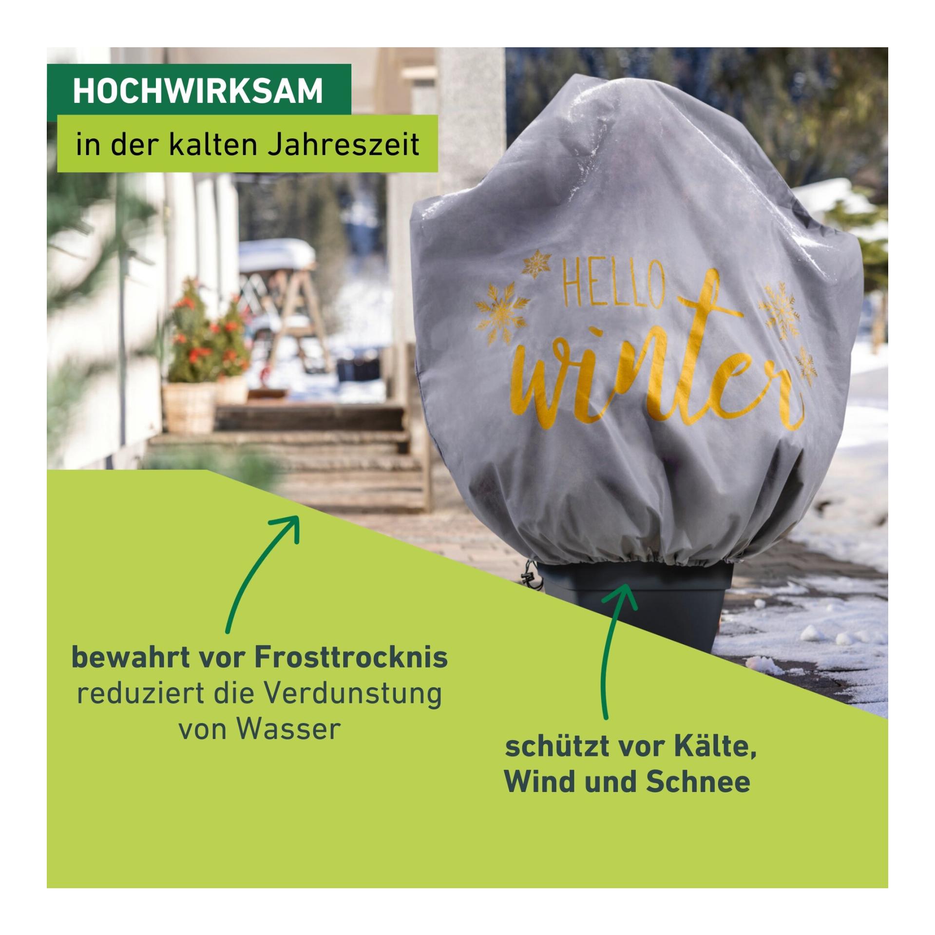 Windhager Winter-Deko-Vlieshaube PROTECT Hello Winter