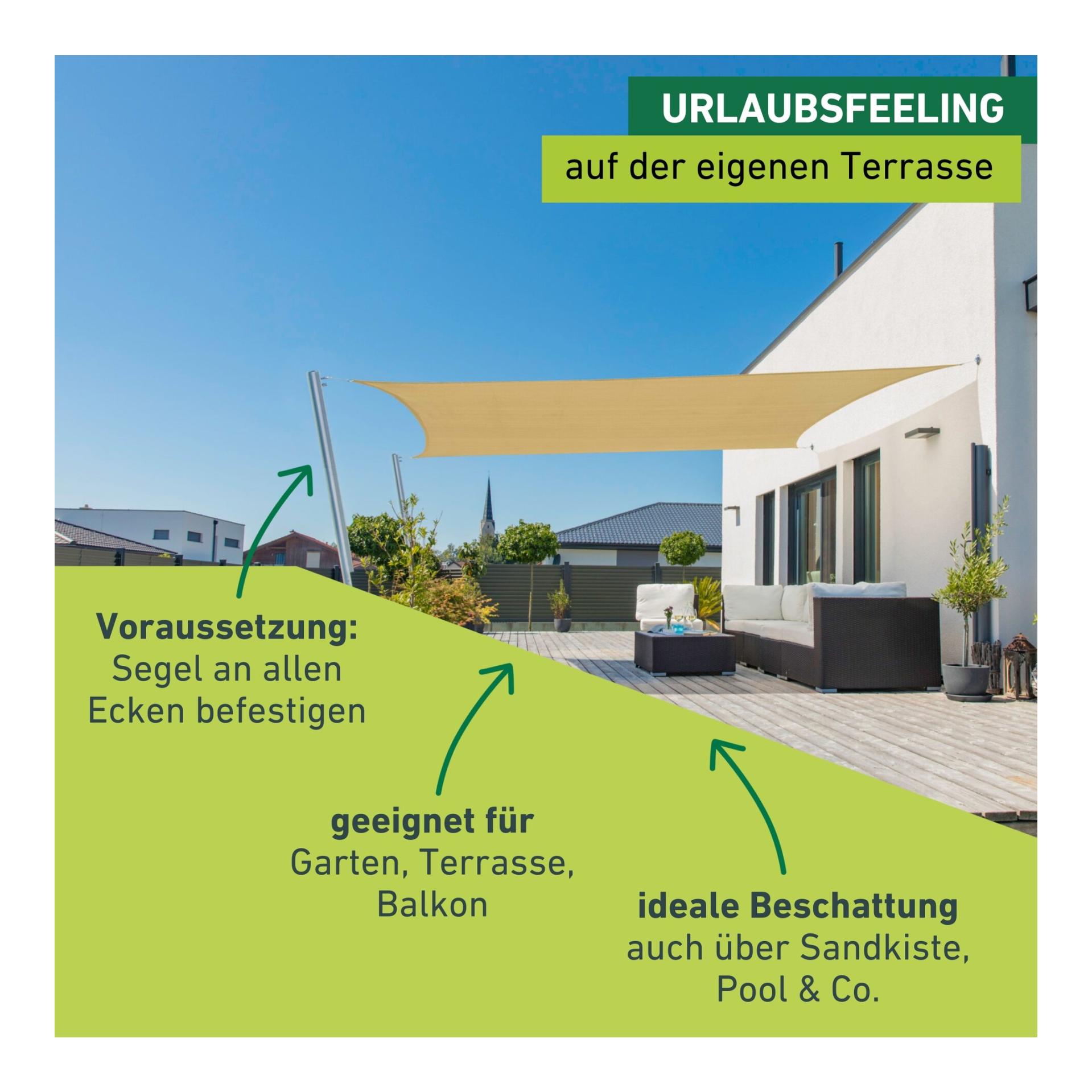 Windhager Sonnensegel Capri - Rechteck