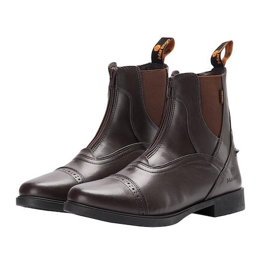 Marengo Reitstiefelette Frontzip Kunstleder