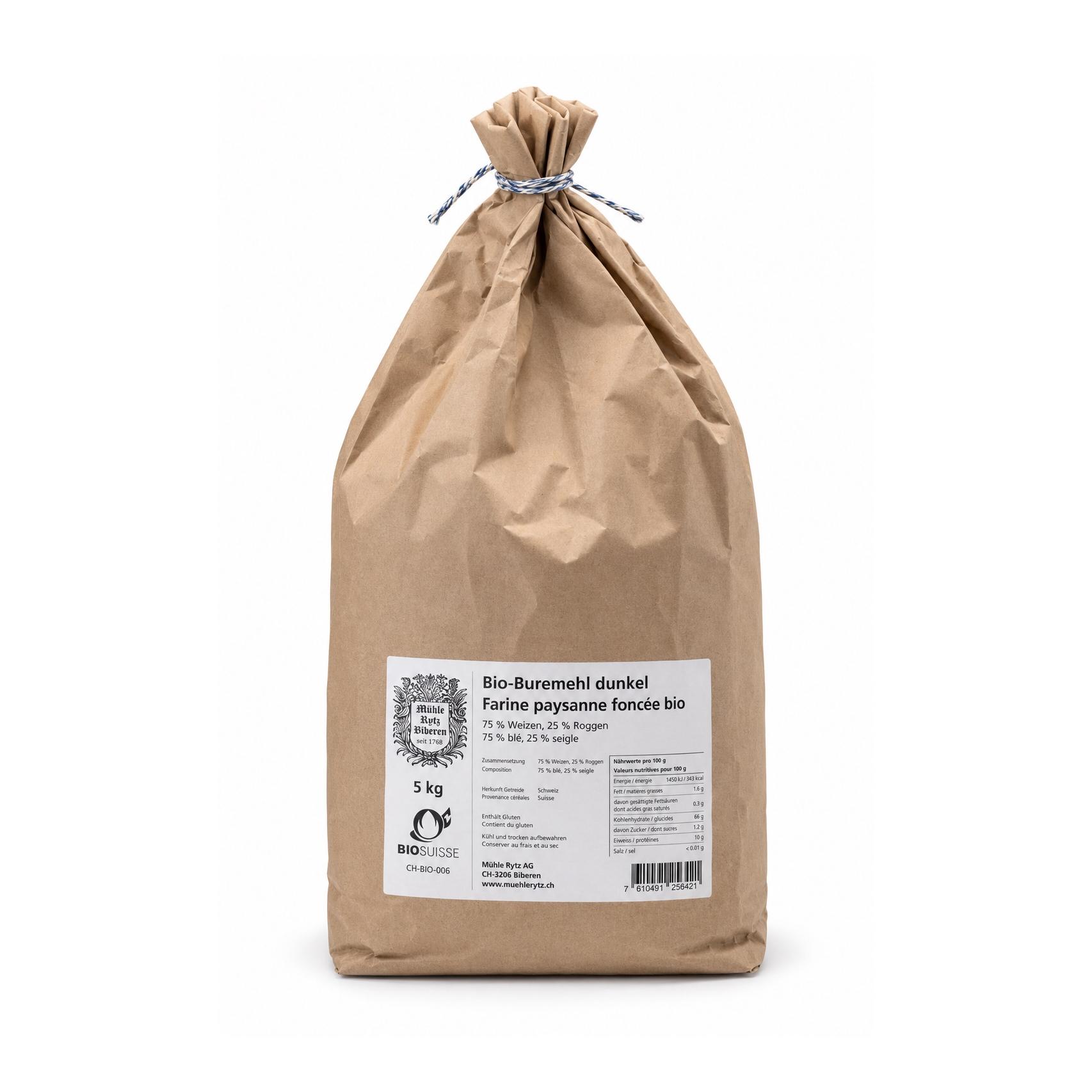 Mühle Rytz Bio Buremehl dunkel Bio Suisse Knospe