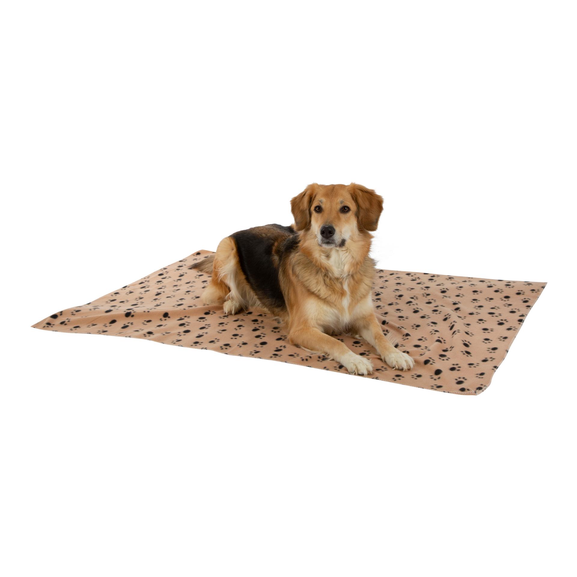 Kerbl Pet Hundedecke Stella - beige mit Pfoten