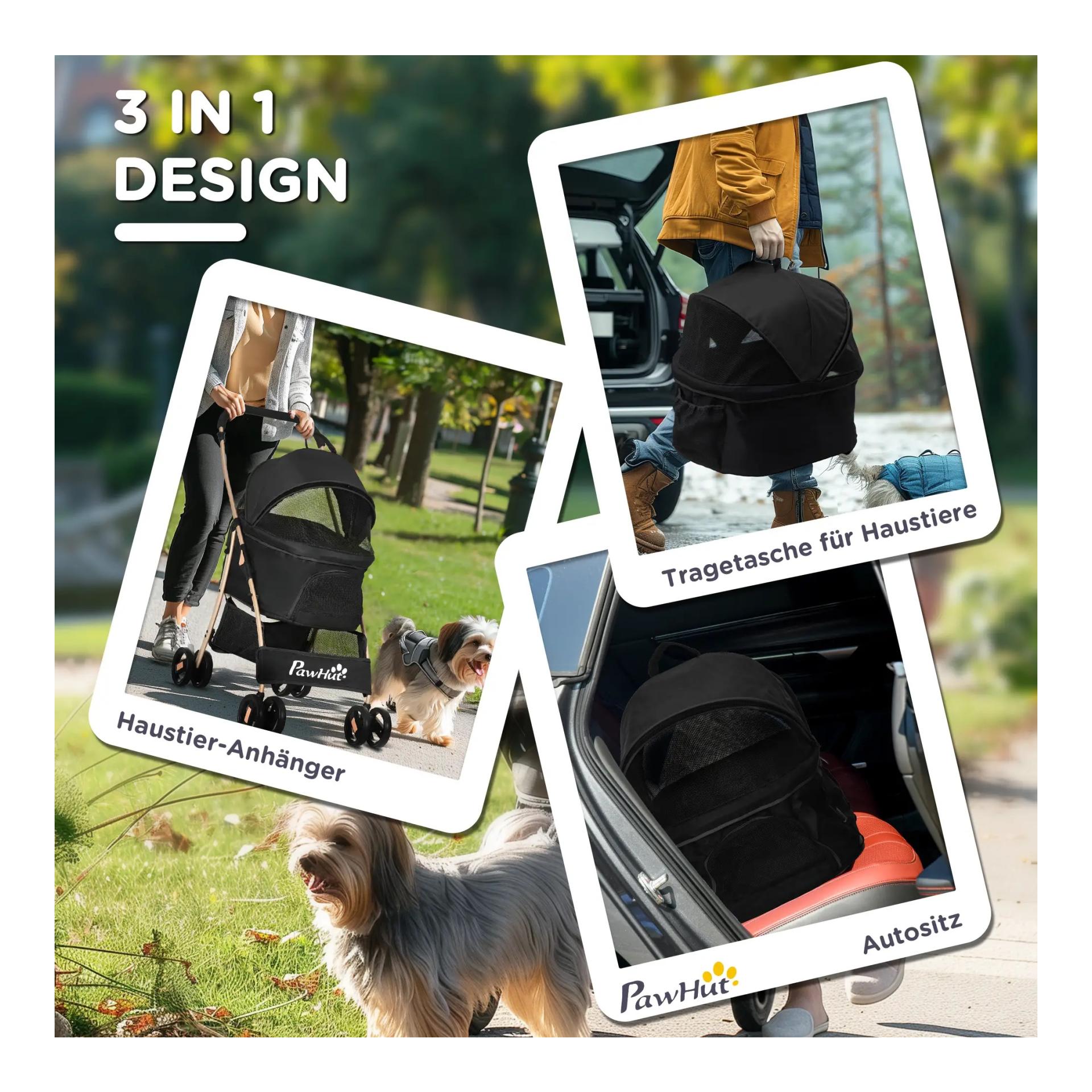 Mainer Poussette pour chien 2 en 1