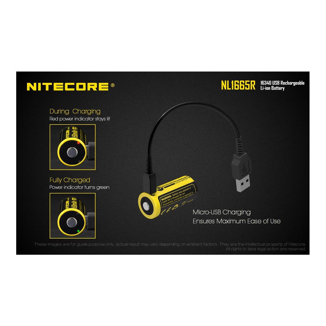 16340 USB Akk 650mAh NL1665R