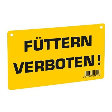 AKO Warnschild – Füttern verboten! Gelb