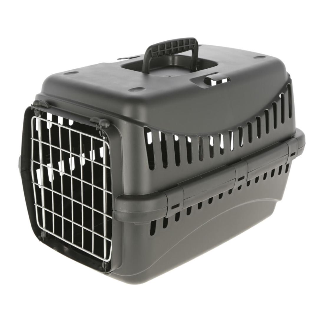 Kerbl Pet Transportbox Expedion Eco - schwarz mit Metalltüre