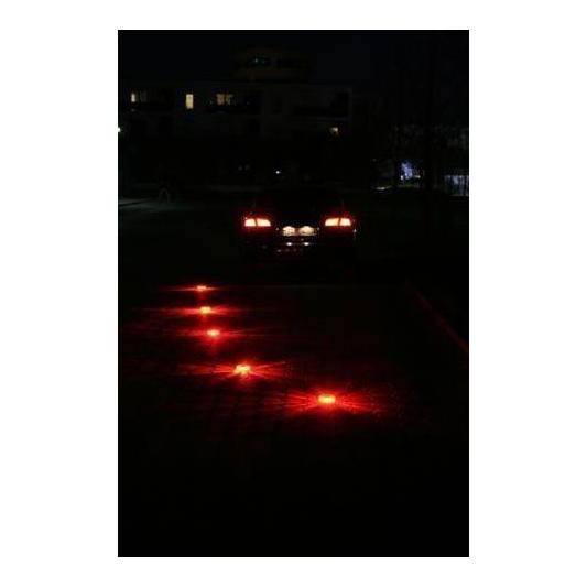 LED Blitzer / Warnleuchte - Rot - Koffer 6x Akku