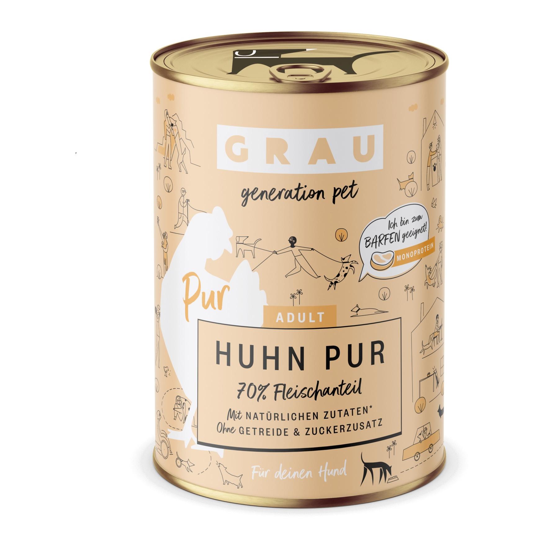 Grau - Generation Pet Nassfutter Huhn Pur Natur