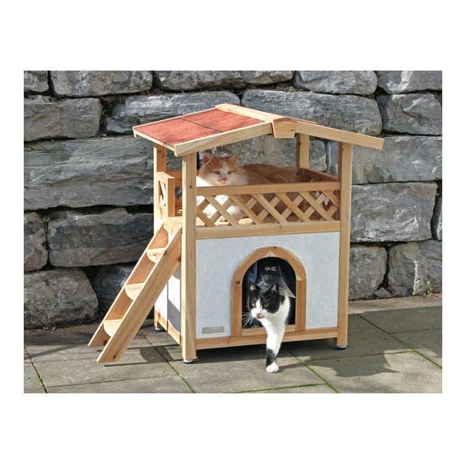Kerbl Pet Katzenhaus Tyrol Alpin Beige / Nude, Weiss, Multi