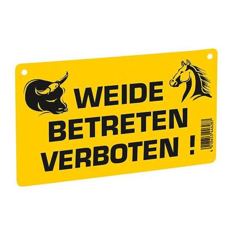 AKO Warnschild – Weide betreten verboten! Gelb