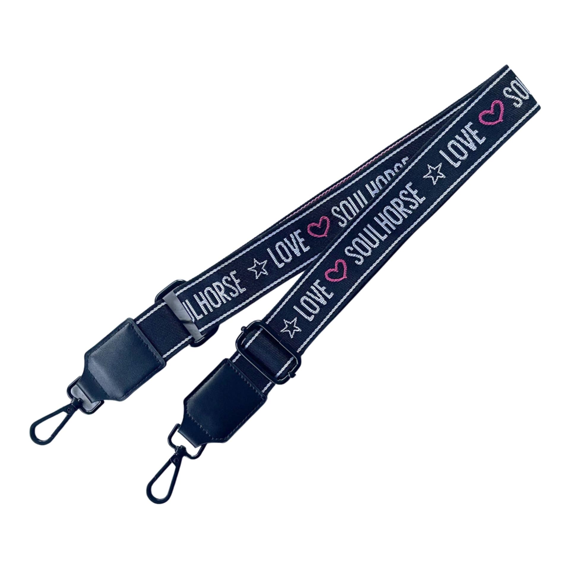 Taschenriemen "Love Soulhorse" Schwarz