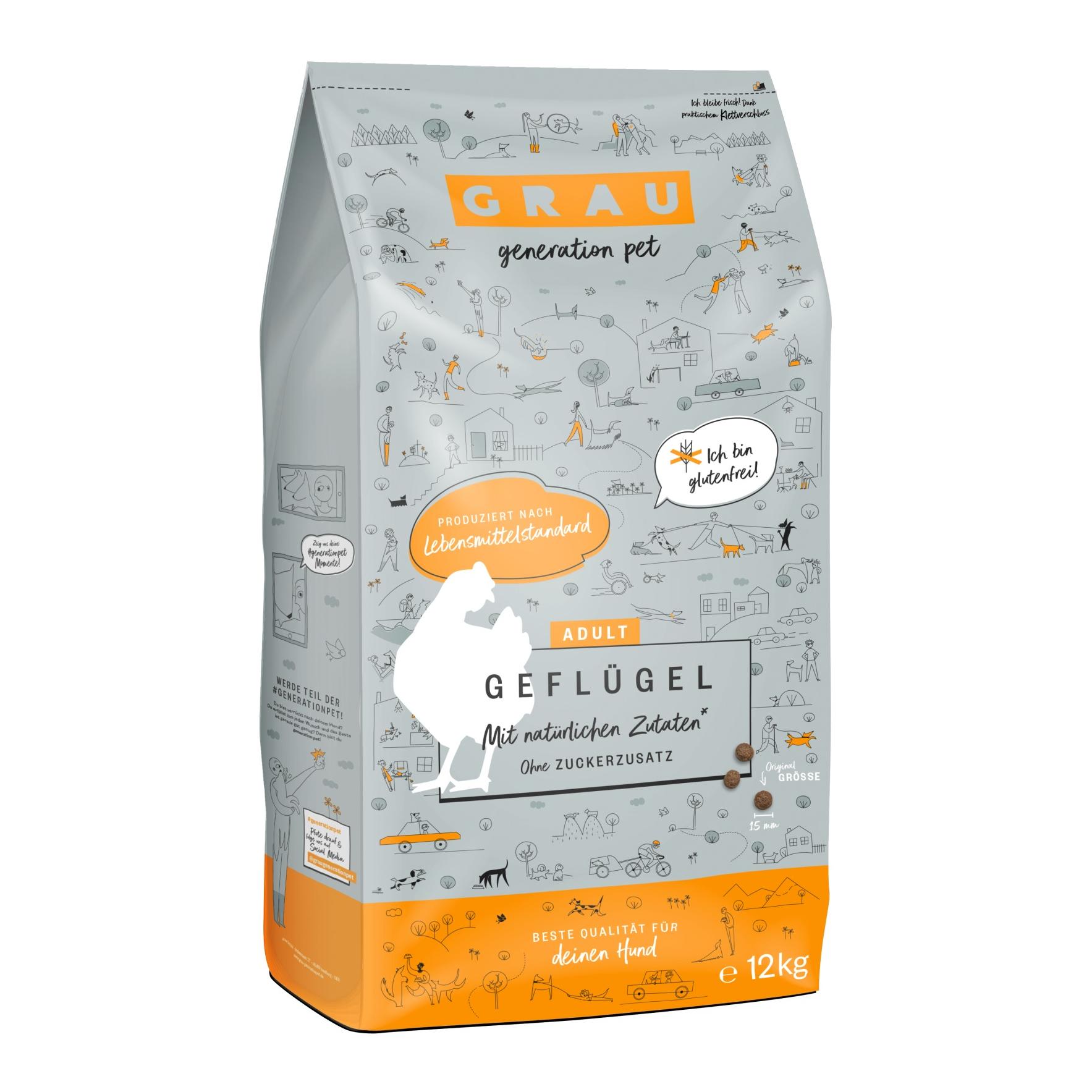 Grau - Generation Pet Trockenfutter Geflügel Natur