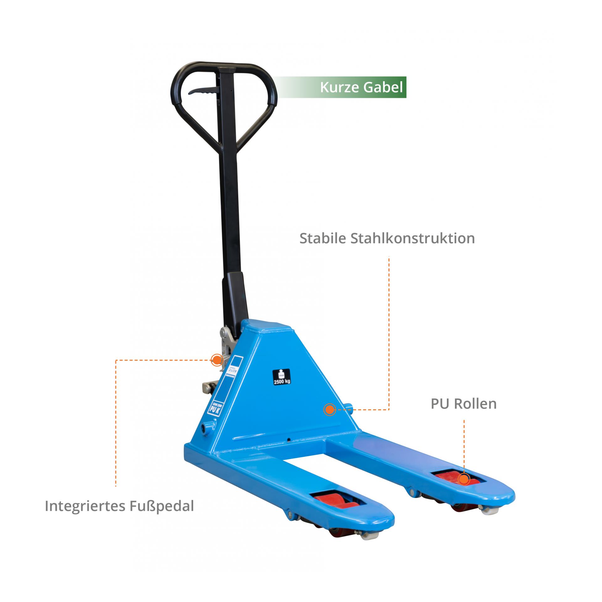 Güde Transpalette à fourche GHW 2500-80 PU