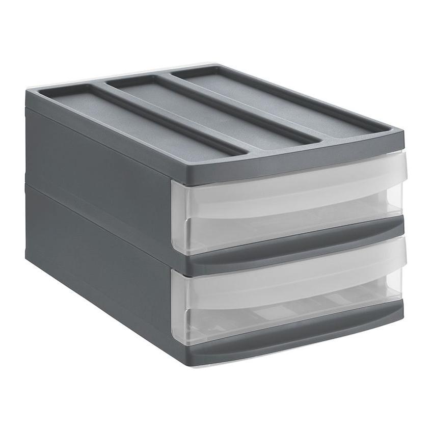 Rotho Schubladenboxen SYSTEMIX Anthrazit