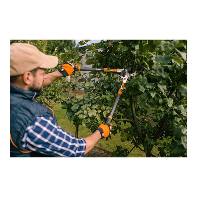 Bradas Teleskop-Astschere aus Aluminium für Äste mit V-SERIES Getriebe, Ambossklinge