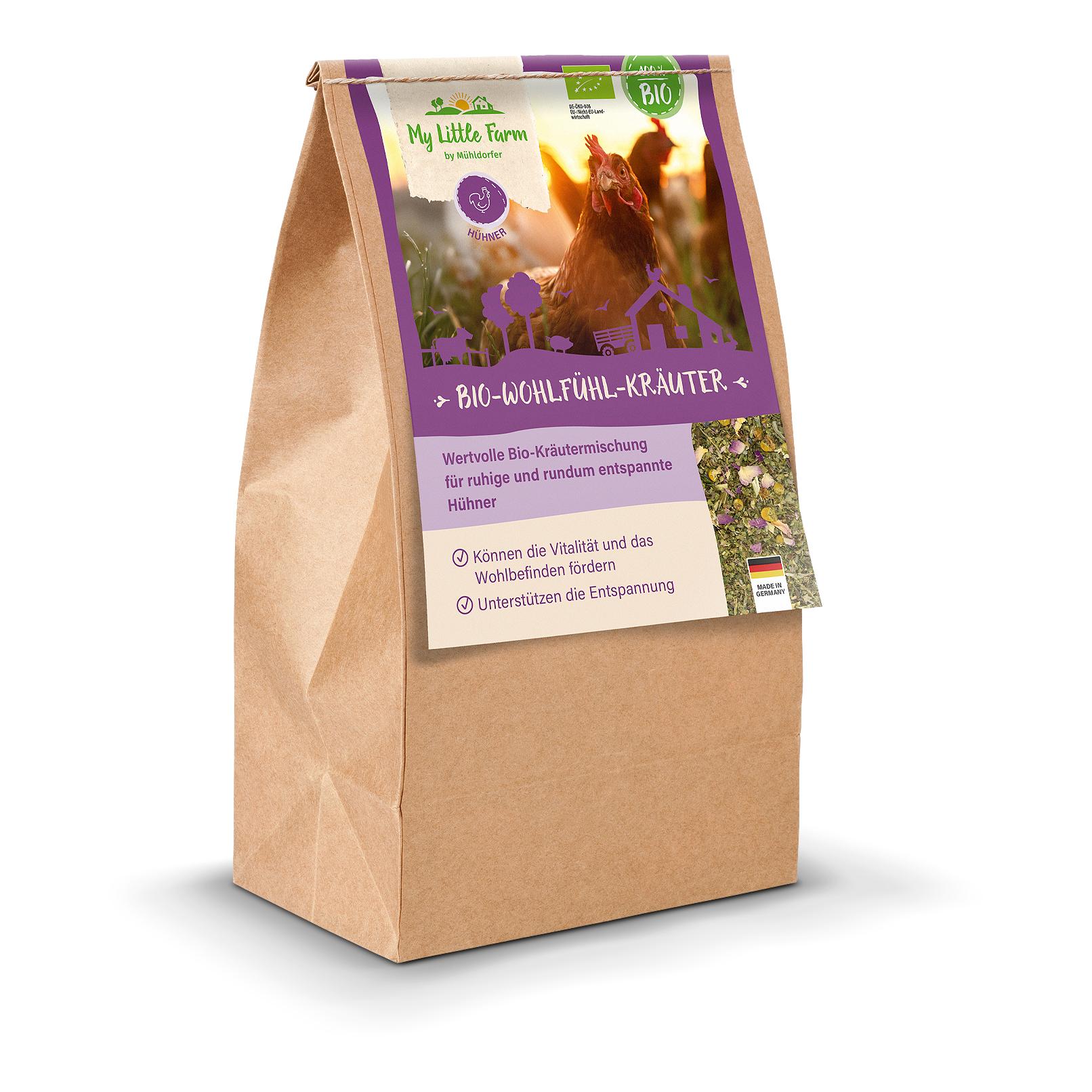 My Little Farm Mélange bien-être aux herbes bio pour poules, 300 g