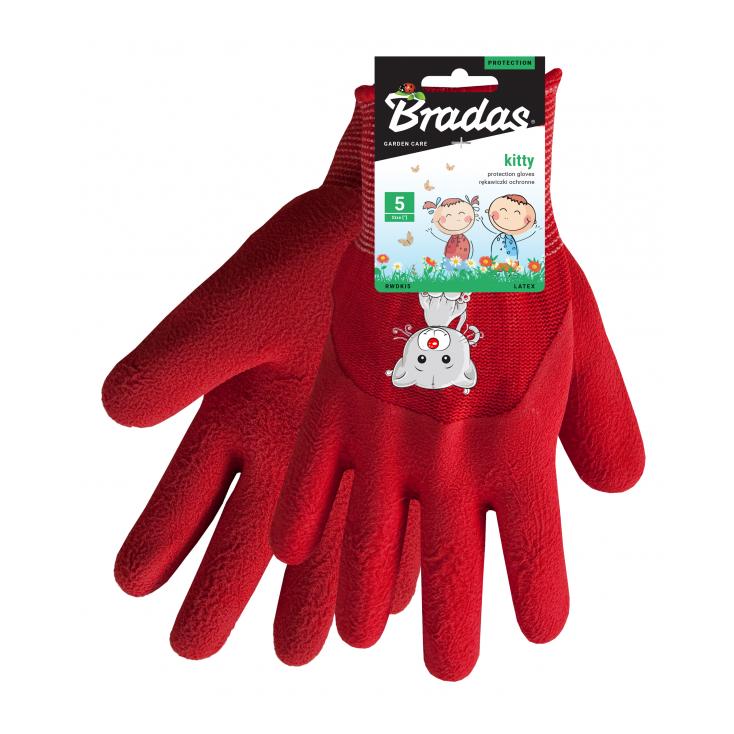 Bradas Gartenhandschuhe Latex "Kitty" - rot