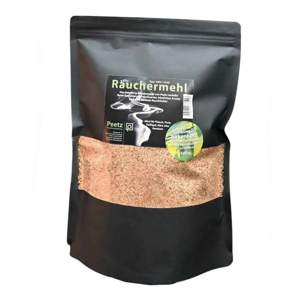 Peetz Copeaux de bois de bouleau pour fumage, 500 g, sachet refermable