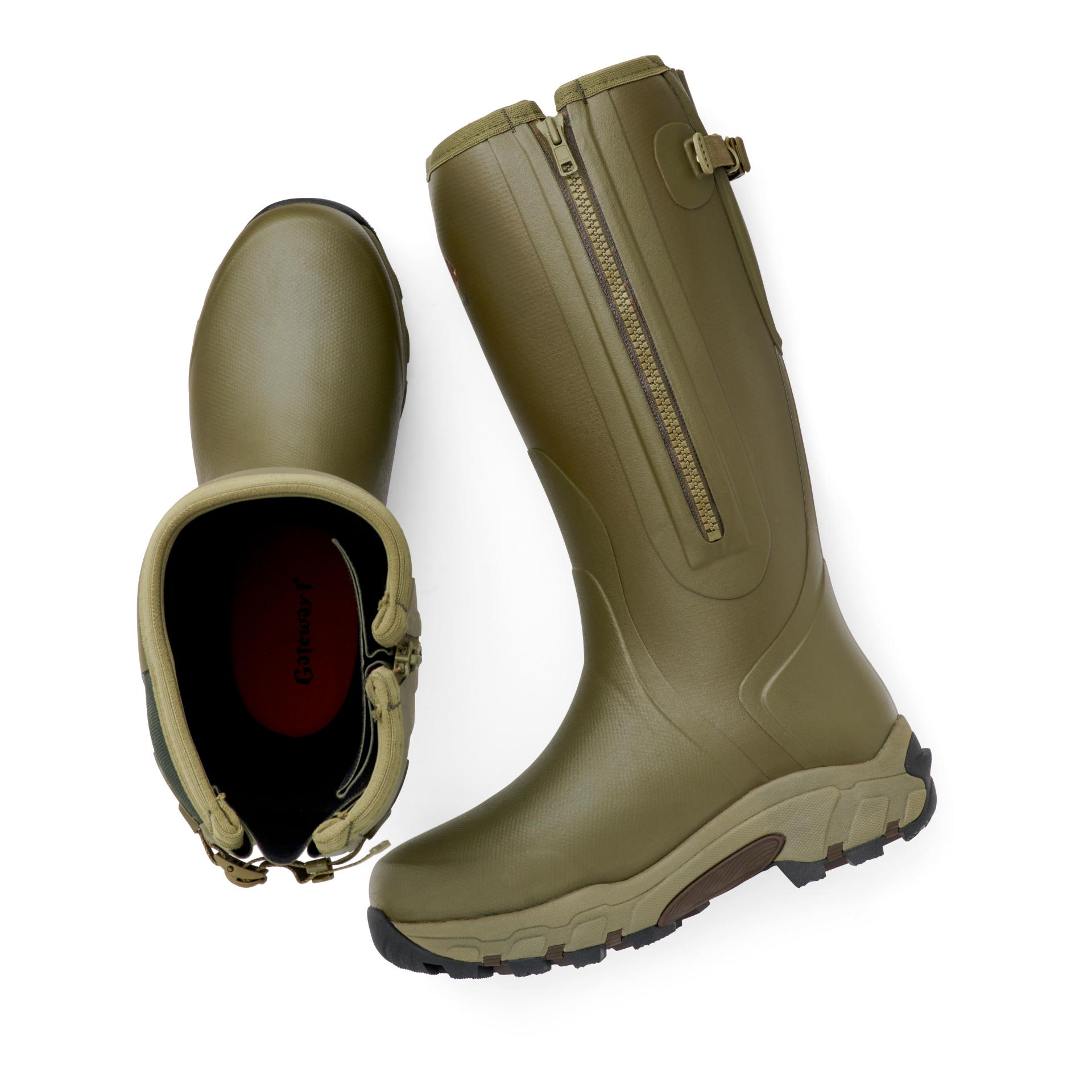 Gateway1 Bottes en caoutchouc Pro Shooter 18" 7 mm avec fermeture éclair latérale