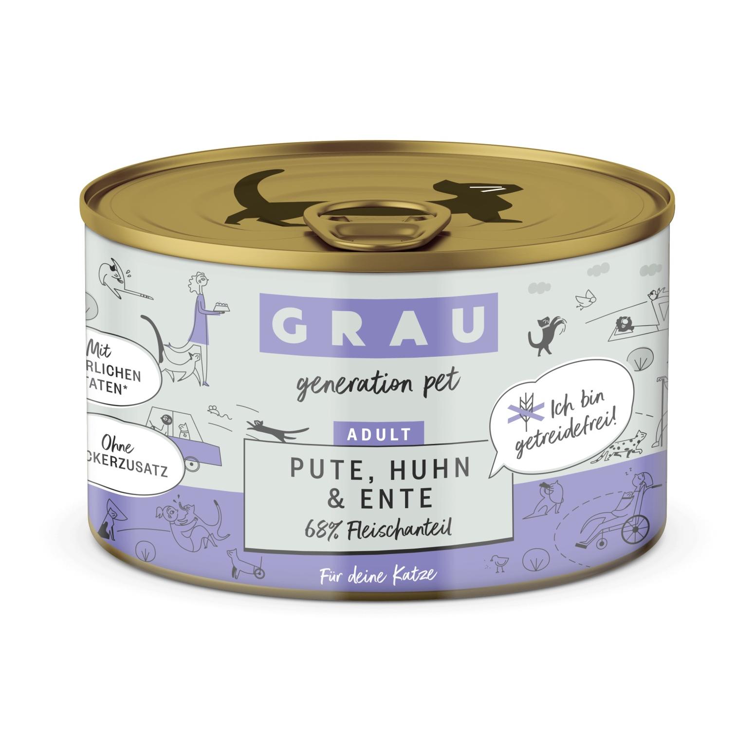 Grau - Generation Pet Nassfutter Pute, Huhn und Ente