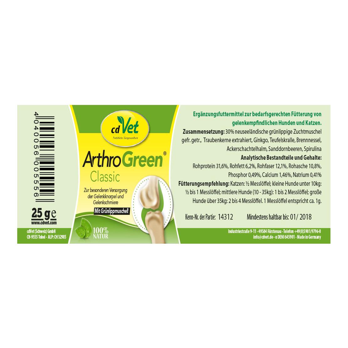 cdVet ArthroGreen Classique