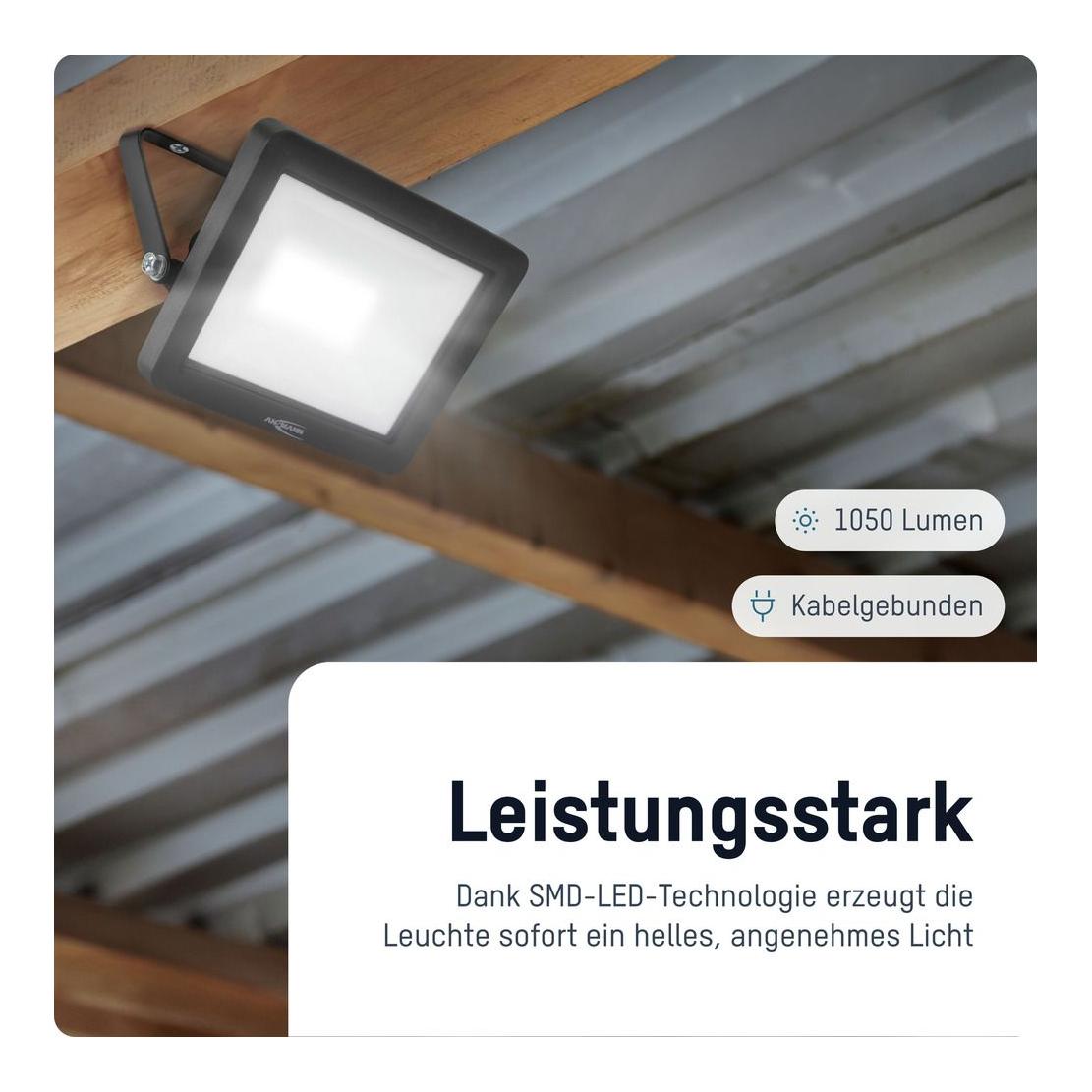 Ansmann Luminary LED-Wandstrahler mit 10 W