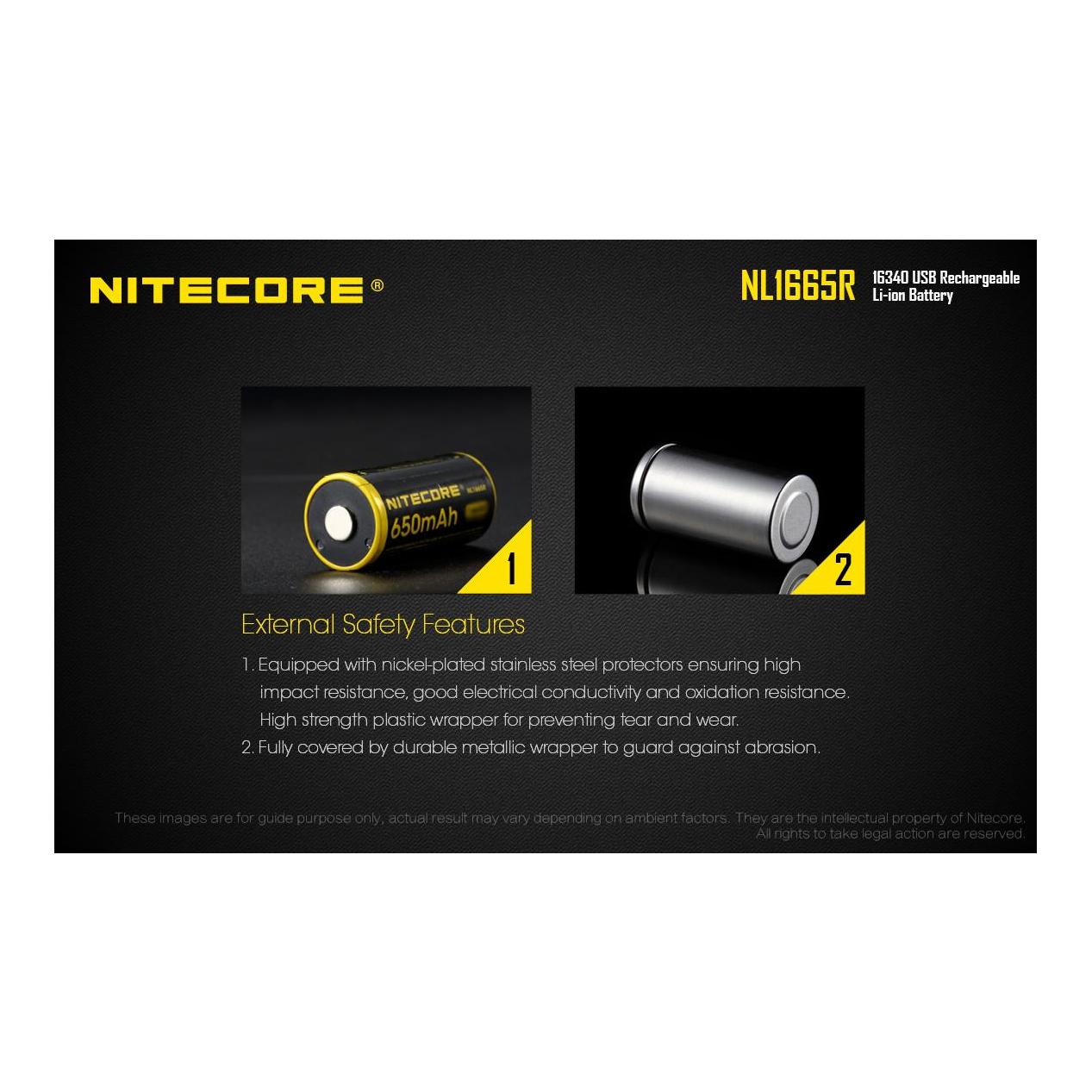 16340 USB Akk 650mAh NL1665R