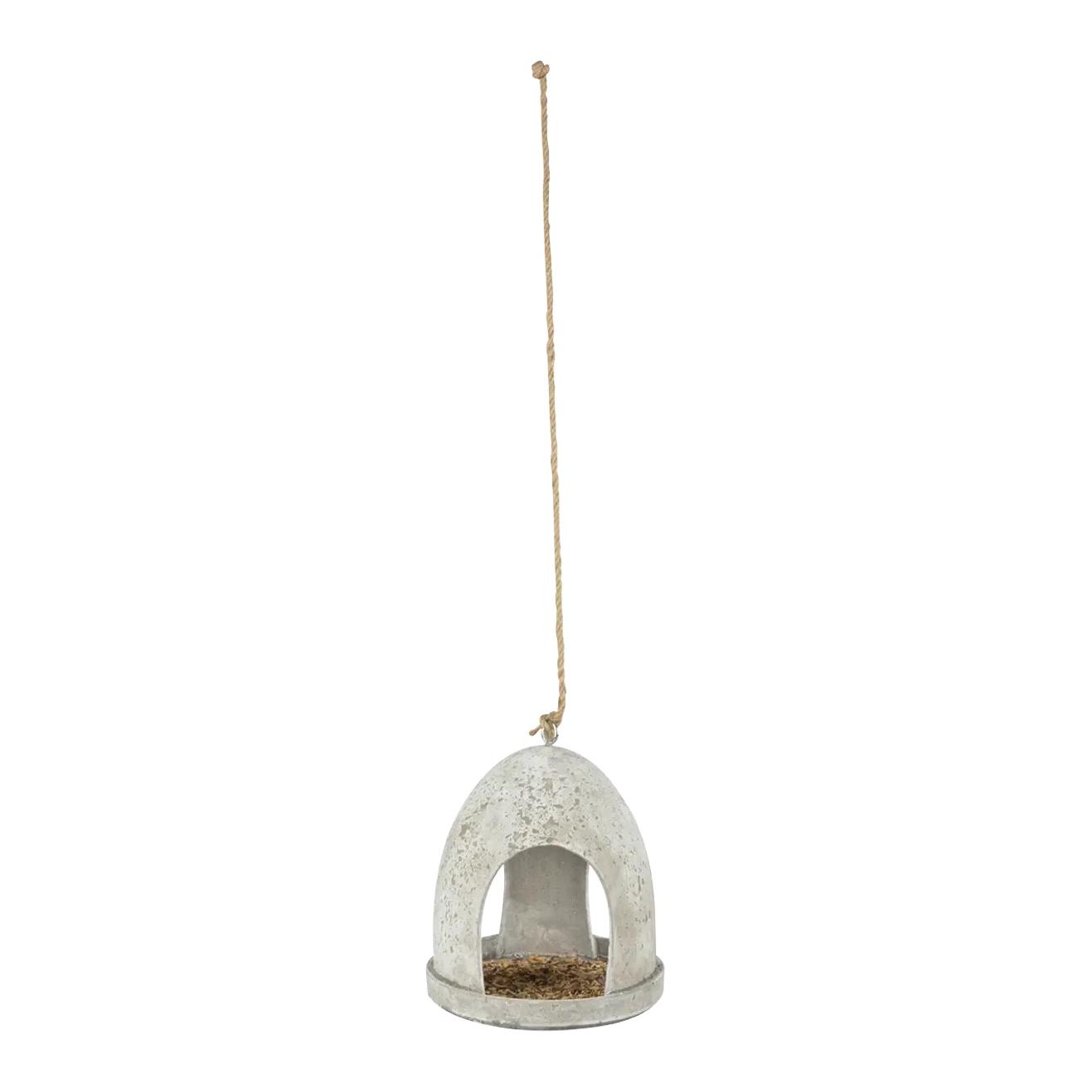 Esschert Aged Resin Futterhaus rund Grau
