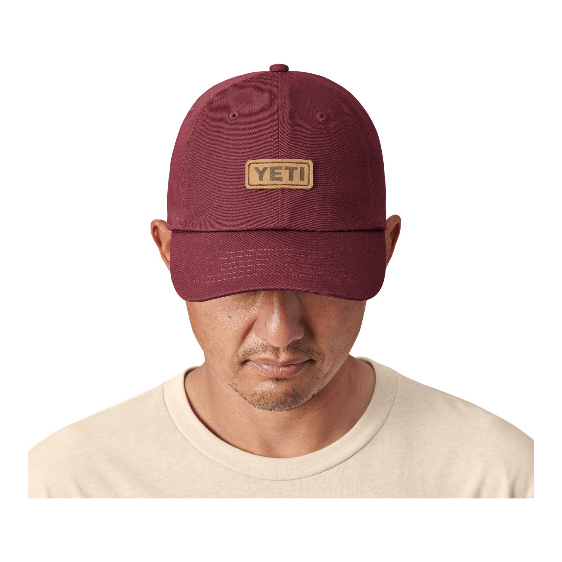 YETI Leather Logo Badge 6 Panel Soft Crown - Casquette