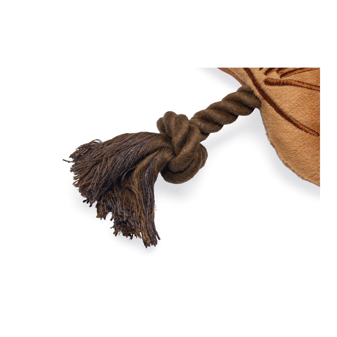 Beeztees Plüsch Hundespielzeug Blatt mit Seil