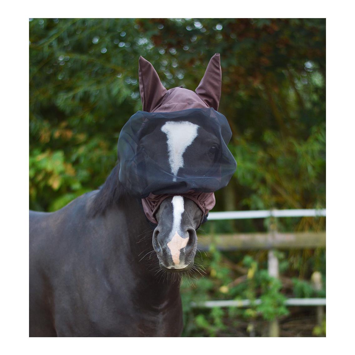 Masque anti-dermite avec oreilles fermées - brun