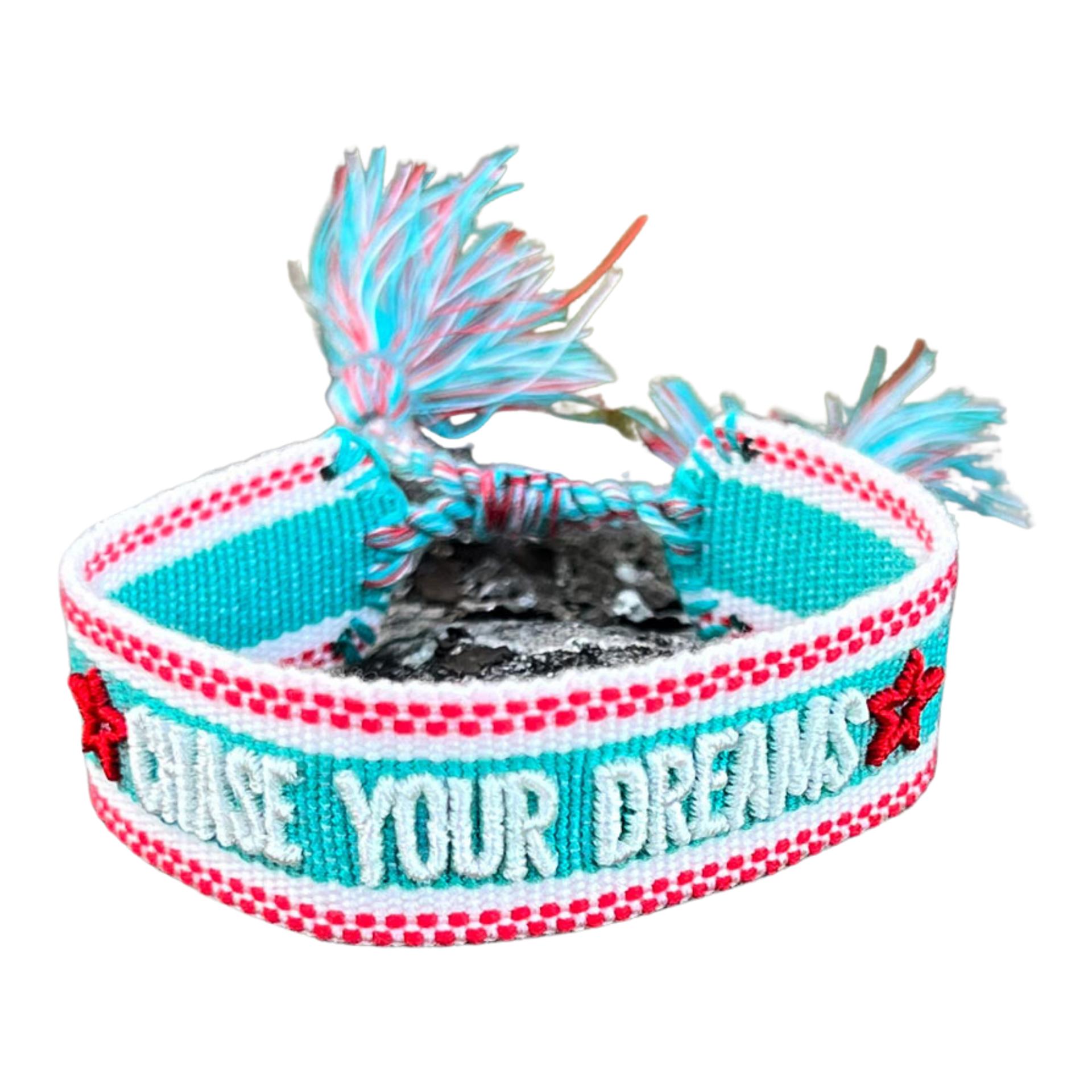 Soulhorse Stoffarmband "Chase Your Dreams" Türkis