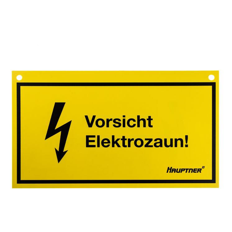 Hauptner Warnschild HP - Vorsicht Elektrozaun! Gelb