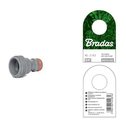 Bradas WHITE LINE Adapter, 3/4" Aussen
